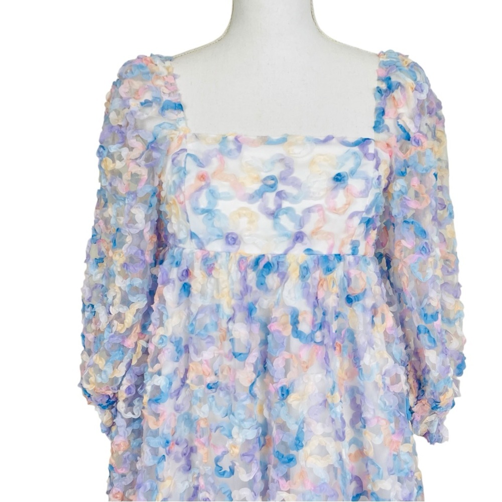 Storia 3D Floral Empire Mini Dress Size Small - Picture 9 of 13